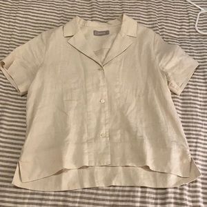 Everlane cream linen top